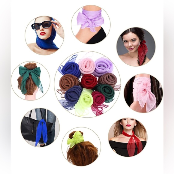 Green Chiffon Scarf NWOT - Picture 5 of 5